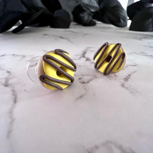 Cute donut stud earrings