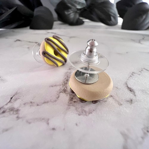 Cute donut stud earrings