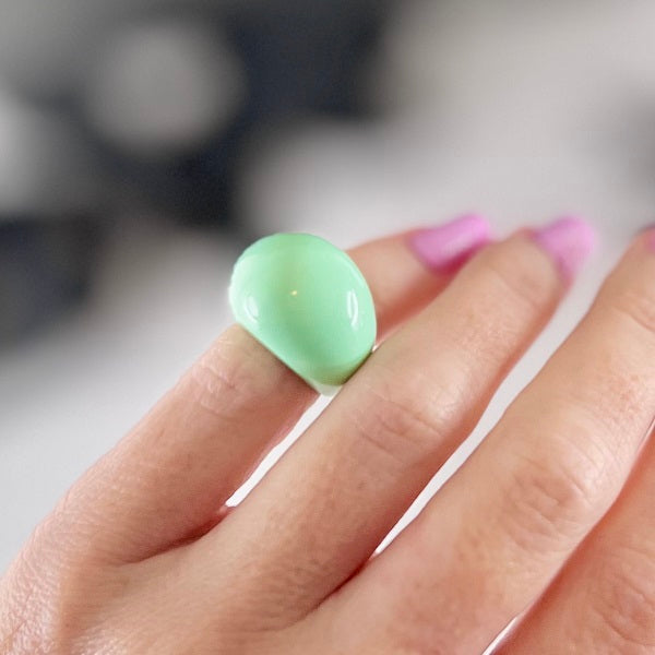 Chunky ring mint green