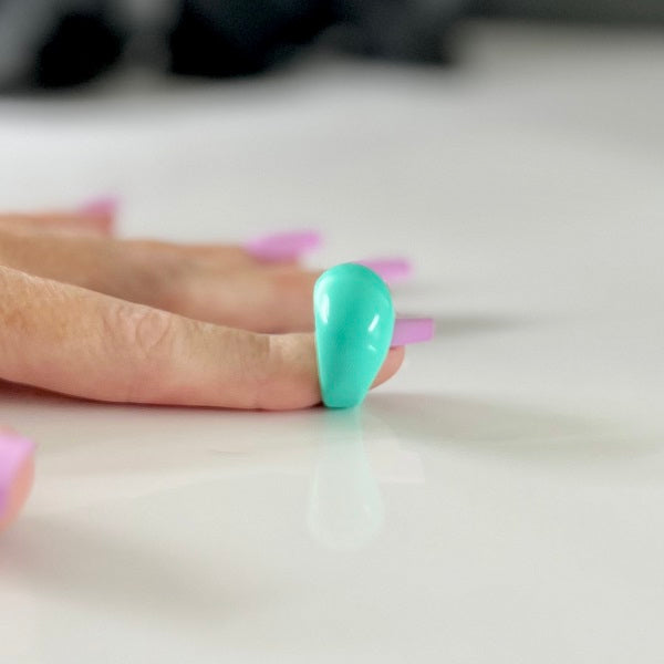 Chunky ring turquoise green