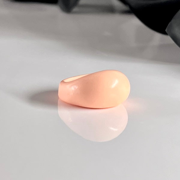 Chunky ring pastel peach orange