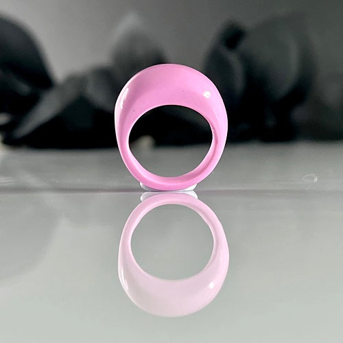 Chunky ring pastel pink