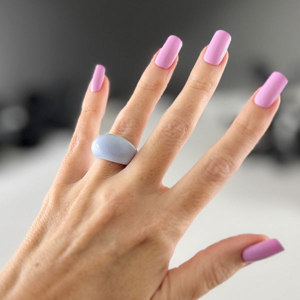 Chunky ring pastel blue