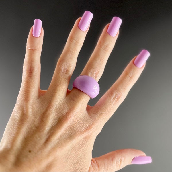 Chunky ring pastel purple