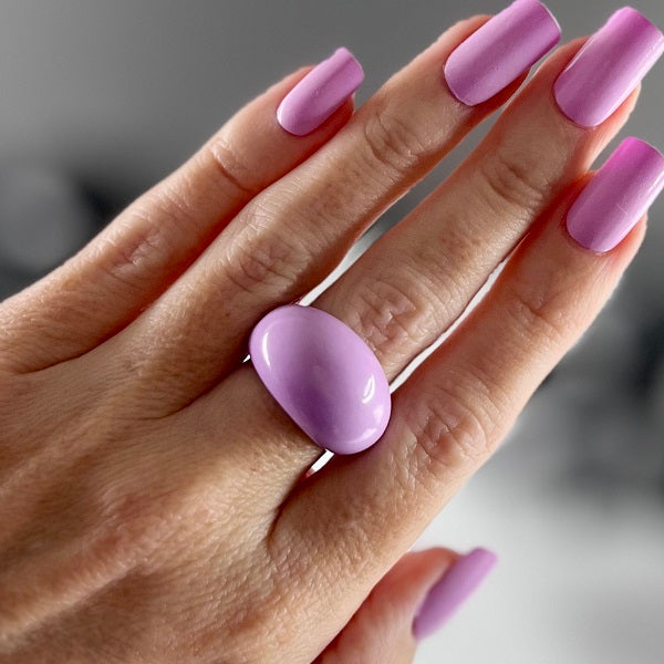 Chunky ring pastel purple