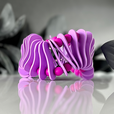 Pink and purple wave bracelet