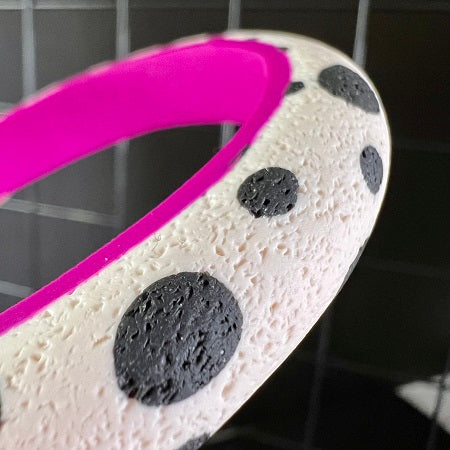 White spotty chunky bangle