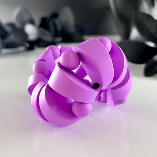 chunky stretch bracelet purple