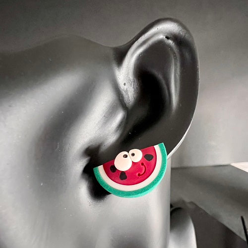 cute watermelon stud earrings