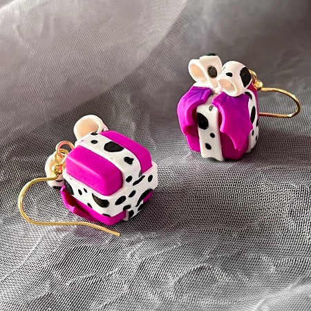 Bright colour present novelty dangle earrings 