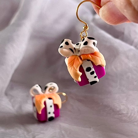 Bright colour present novelty dangle earrings 