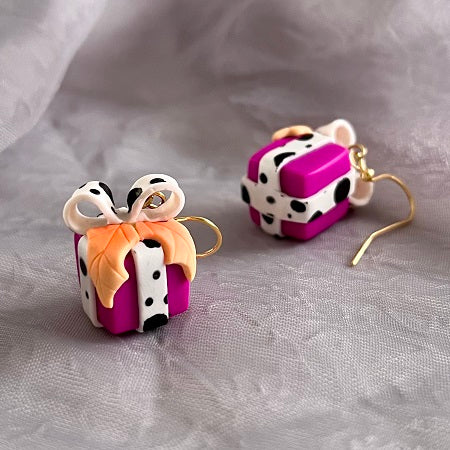 Bright colour present novelty dangle earrings 