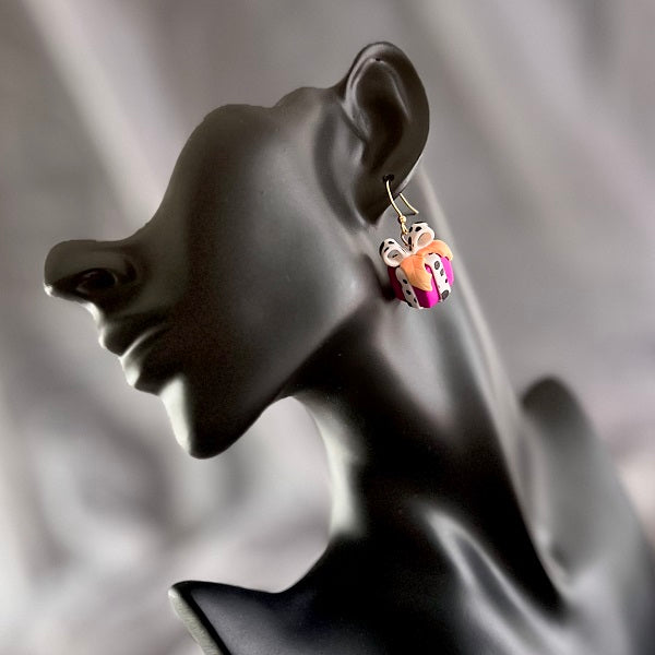 Bright colour present novelty dangle earrings 