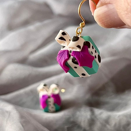 Bright colour present novelty dangle earrings 