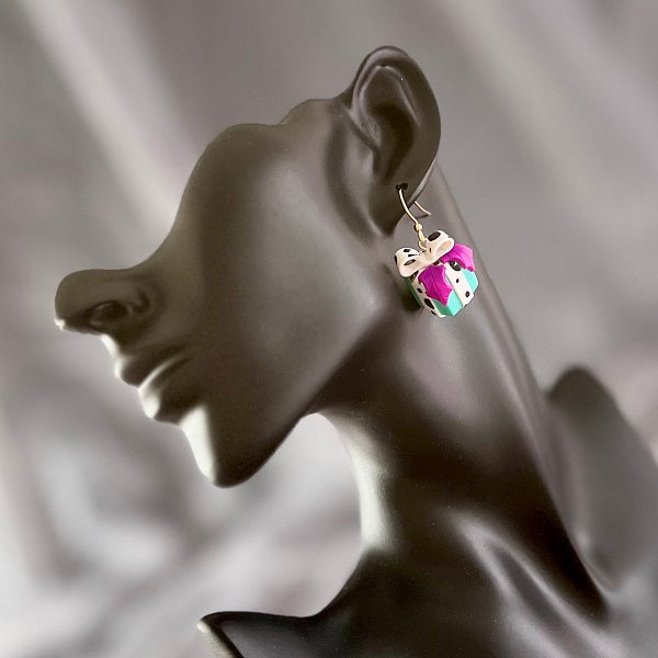 Bright colour present novelty dangle earrings 